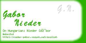 gabor nieder business card